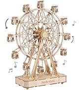 Rolife 3D Wooden Puzzle Hand Crank Music Box Machinarium Toys-DIY Wood Craft Kit-Creative Gift fo...