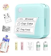 Miouca Label Maker Machine with Tape - Mini Sticker Printer Bluetooth Label Printer for Home Offi...