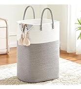 Artfeel Laundry Basket,Woven Cotton Rope Laundry Hamper,60L Versatile Storage for Dirty Clothes,B...