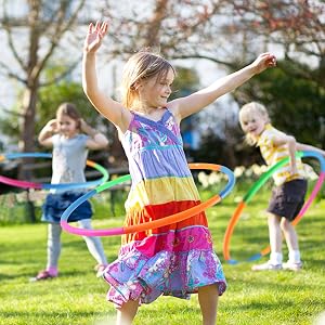 32 inch plastic hoop detachable segments adjustable size weighted tube active play sports training
