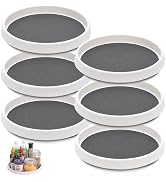 Set of 6, 10 Inch Non-Skid Lazy Susan Turntable, Lazy Susan Organizer for Cabinet, Pantry Organiz...