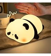 YISUN Cute Panda Night Light, LED Squishy Night Light, Food Grade Silicone, Rechargeable Nursery ...
