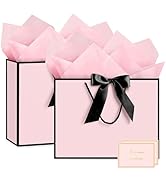 JMANNI Gift Bags with Handles, 14.6” Large Mothers Day Gift Bag for Presents, 2 Pcs Bags with 4 T...