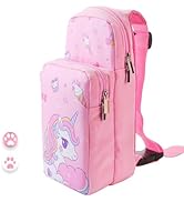 HYPERCASE Travel Bag for Nintendo Switch/OLED/Lite, Pink Shoulder Storage Bag for Unicorn, Portab...