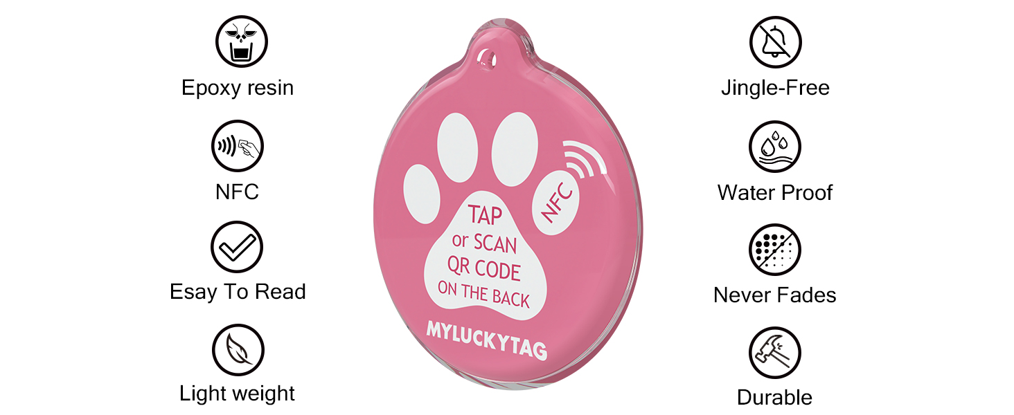 MYLUCKYTAG QR CODE NFC PETID TAGS