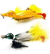 Duck Lure Topwater Fishing Lures Kit for Bass, VMSIXVM 4.75in Baby Duckling Floating Artificial B...