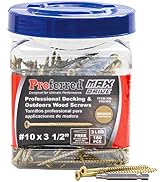 Proferred - V56103 Professional Decking & Outdoors Wood Screws, 6-Lobe Bronze SKT Coating - 1500 ...