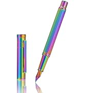 Hongdian 1851 Rainbow Forest Fountain Pen Medium Nib with Converter and Metal Pen Case Set