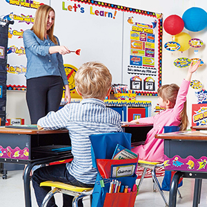 teacher in classroom with students
