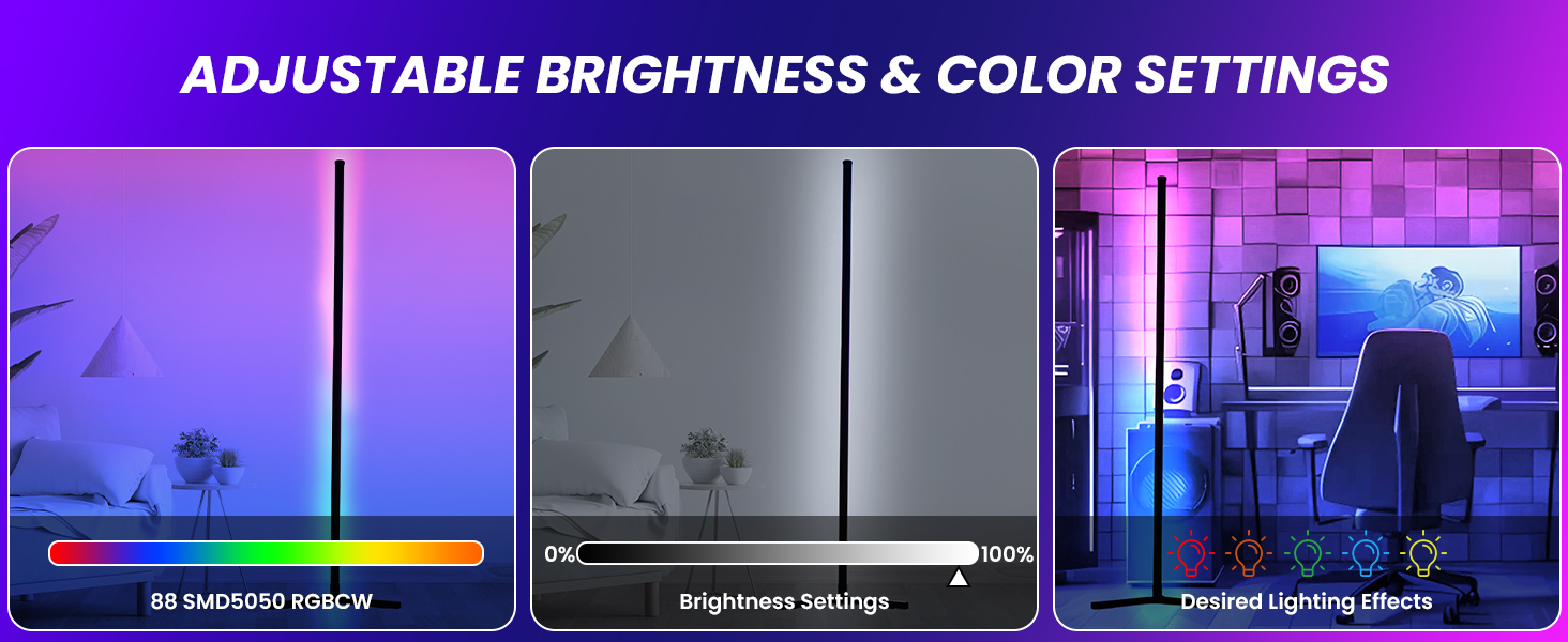 Light & brightness settings