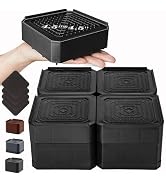 Lsteekoop Wide Base Bed Risers, Stackable Furniture Lifts 2, 3.6, 5 Inch Heavy Duty Couch Risers ...