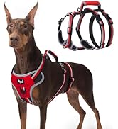 PUPTECK Escape Proof Dog Harness with Padded Handle, No Pull Pet Vest Harness Durable Reflective ...