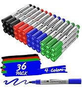 Comix Glass Board Dry Erase Markers, Low Odor Premium Whiteboard Markers, Bullet Tip, 4 Assorted ...