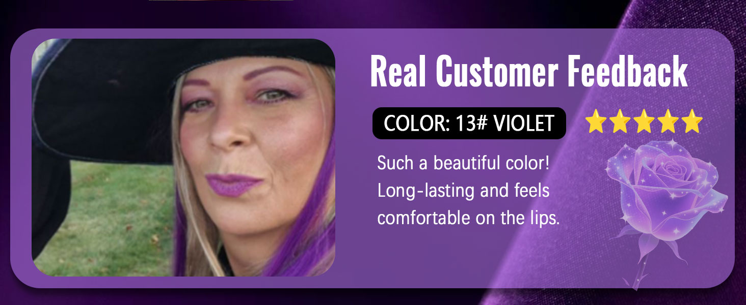 HHLTOH Purple Matte Lipsticks for Women