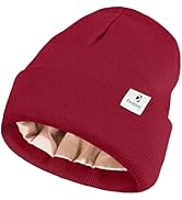 Doitory Satin Lined Beanie Hat, Winter Hats for Women & Men, Soft Silk Lining Cuffed Knit Beanie ...