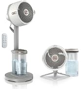 Shark FlexBreeze Pro Mist 2-in-1 Fan with Integrated Mist, White, FA302WH | Corded/Cordless, Pede...