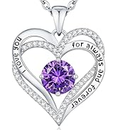 CDE Forever Love Heart Necklaces for Women, Wedding Anniversary, Valentine's,Birthday Mothers Chr...