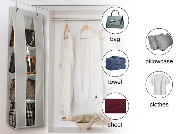 purse storage for closet