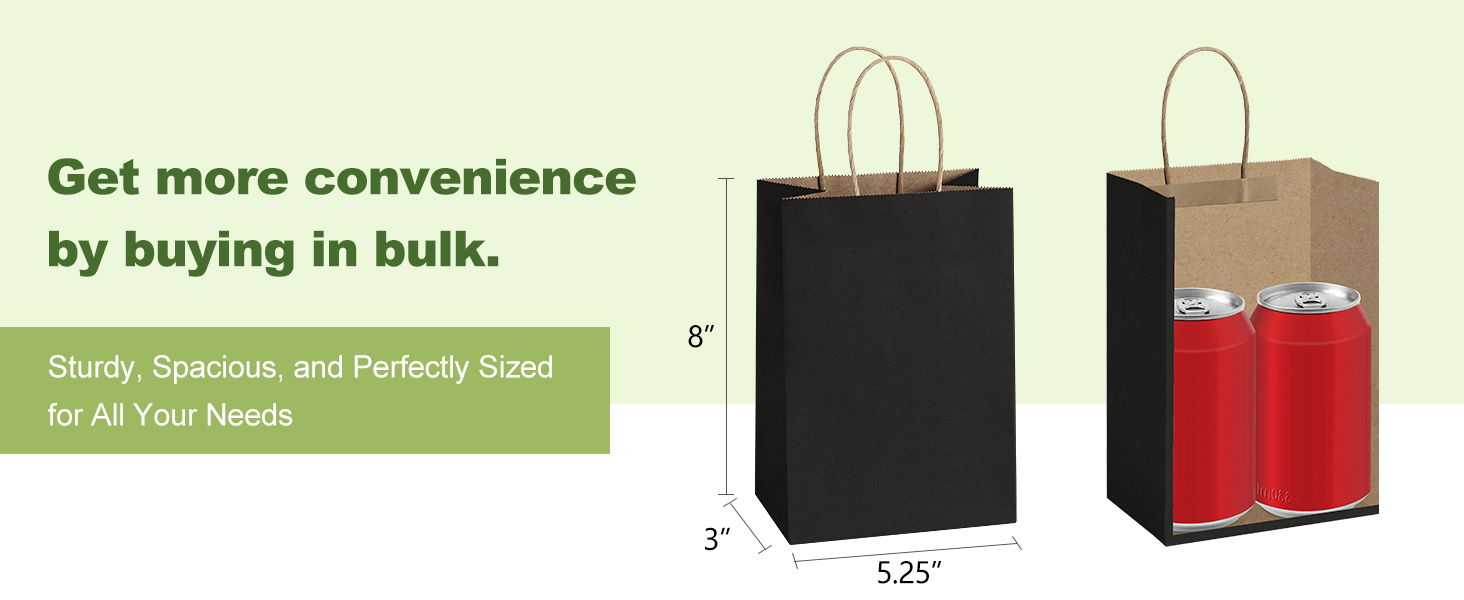 Small paper Bags black