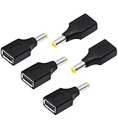 SinLoon USB to DC Adapter USB 2.0 A Female to DC 5.5x2.5mm DC Male Connector Charge Barrel Jack P...