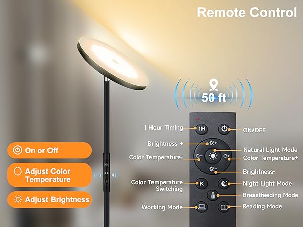 floor lamp with remote control