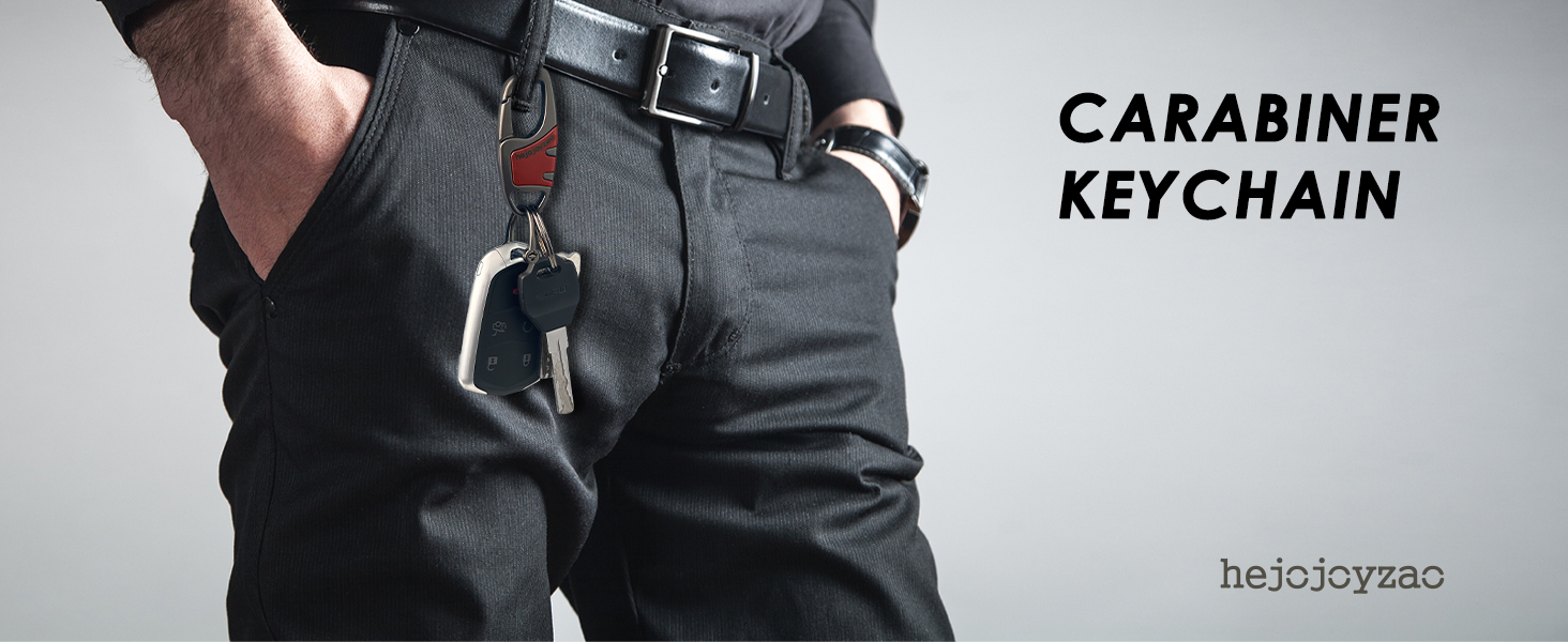 Fashion Men's Carabiner Keychain, Designed Specifically for Belt Loops, Easy to Attach and Stylish.