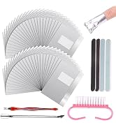 Nail Polish Remover Foil Wraps, 100Pcs Soak Off Gel Nail Polish Remover with Pre-attached Lint Fr...