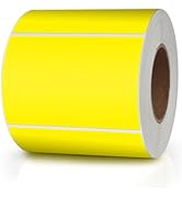 Meitaat Yellow Rectangle Stickers 3 x 2 Inch Color Coding Labels Vinyl Roll Self-Adhesive Waterpr...