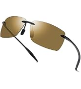 Vepiant Rimless Polarized Sports Sunglasses for Men Women Driving Running Fishing Golf 100% UV Bl...