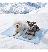 ZOMISIA Cooling Blanket for Medium Dogs - High Q-MAX 0.4+ Cold Washable Pet Mat, Travel Soft Dog ...
