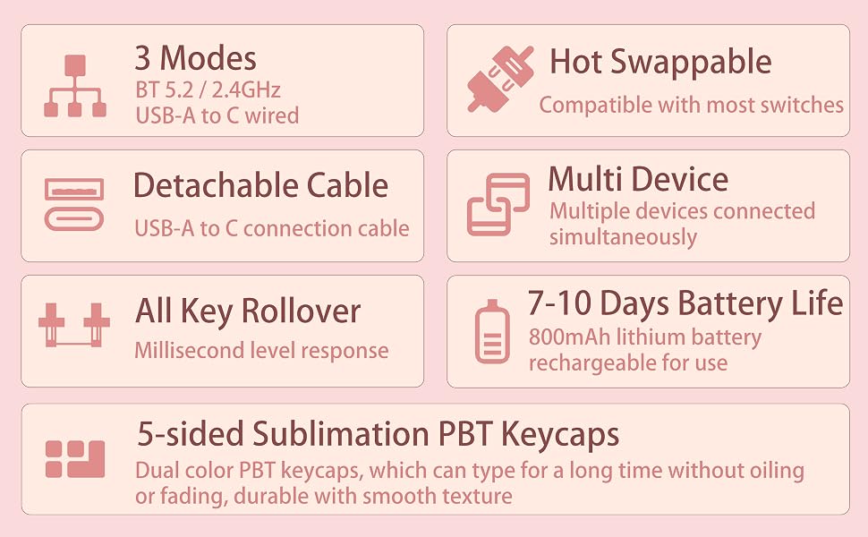 FOPATO S21 Number Pad Hot Swappable Numpad Bluetooth Wireless Numeric Keypad Mechanical Keyboard