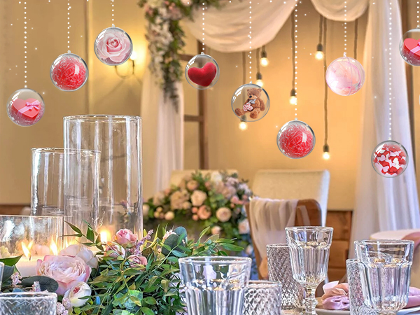 Christmas Ornaments,Clear Plastic Ornaments Balls,Clear Christmas Ornaments for Crafts