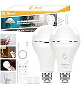 MagixPro Remote Rechargeable Light Bulbs, USB & Socket Charging, 1800mAh Battery, Dimmable LED Bu...