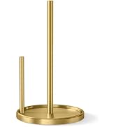 Jesginboo Paper Towel Holder Countertop, Gold Kitchen Paper Towels Holder, Paper Roll Holder with...