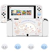 JINGDU Protective Case Compatible with Nintendo Switch OLED 2021, Dockable TPU Cover Accessories ...