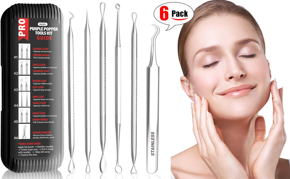 6 pack blackhead remover Tools
