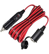 SPARKING 20FT Cigarette Lighter Extension Cord 20FT - Male Plug to Female Socket 16AWG Heavy Duty...
