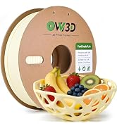 OVV3D PLA+ Food Safe Filament 1.75mm 1kg, Butter Yellow Food Grade PLA 3D Printer Filament, Safet...
