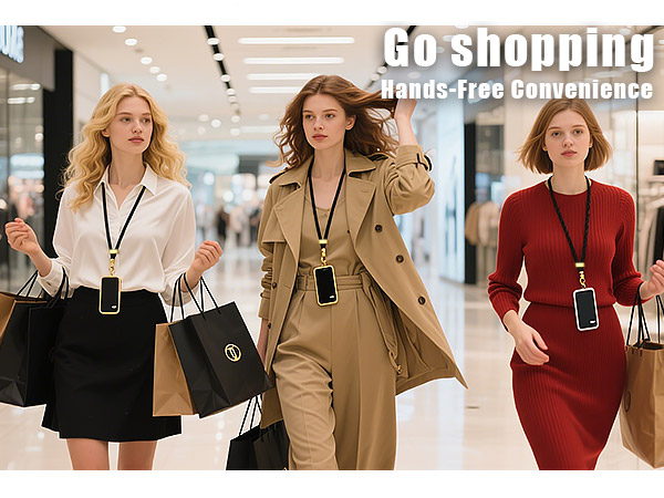 Fanoshon hands release phone lanyard for shopping travelling