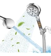 Hibbent High Pressure 10 Spray Filtered Handheld Shower Head, Chrome | Showerhead with Water Soft...