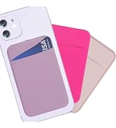 3 Pack Cell Phone Wallet Accessories, Adhesive Phone Card Holder Stick on Card Wallet Pocket Slee...