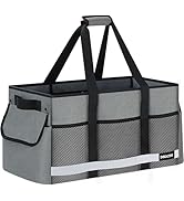 DSDCDJ Upgrade Extra Large Utility Tote Bag with Reflective Strip, Standing Reusable Grocery Bags...