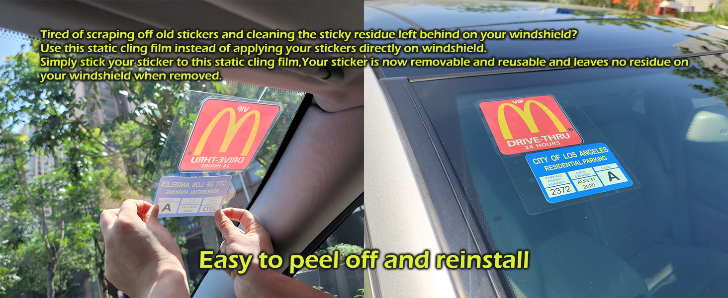 Windshield Sticker Applicator Electrostatic Film