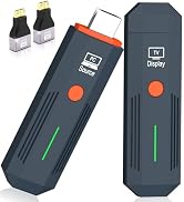 2026 Upgraded Wireless HDMI Transmitter and Receiver 328FT/100M, Plug & Play 5G+2.4G Wireless HDM...