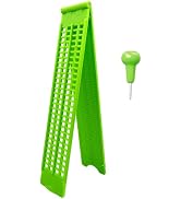 MAUJOY Braille Slate & Metal-Tip Stylus Kit - Portable Plastic Writing Slate (4 Lines, 28 Cells) ...