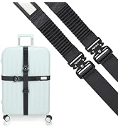 Vigorport Luggage Straps for Suitcases TSA Approved Suitcase Belt, Heavy Duty Metal Buckle Luggag...