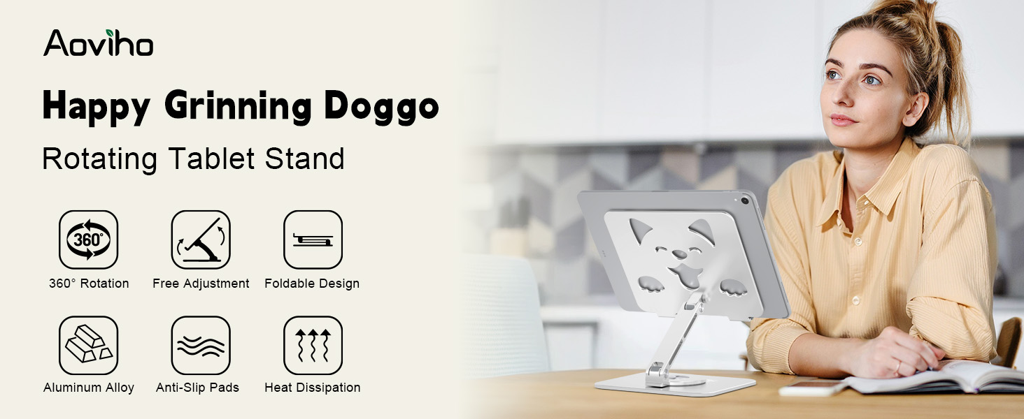 tablet-stand-compatible-ergonomic-stand-portable-adjustable-foldable-cute-dog-design