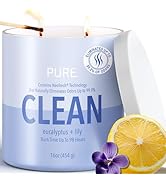 Candle-Lite Pure Eucalyptus & Lily Scented Candles, Neofresh Technology Eliminates 99.9% of Odors...