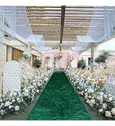 Aisle Runners for Weddings Emerald Green Wedding Aisle Runner 2FTx15FT Luxury Velvet Fabric Carpe...