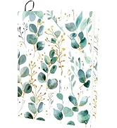 CRASPIRE Elastic Book Cover Hardcover Book Protector White Polyester Cloth Washable Reusable Gree...